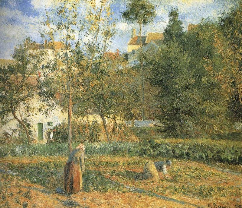 Camille Pissarro Pang plans Schwarz garden china oil painting image